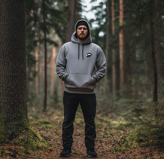 Hoodie Dachs hellgrau
